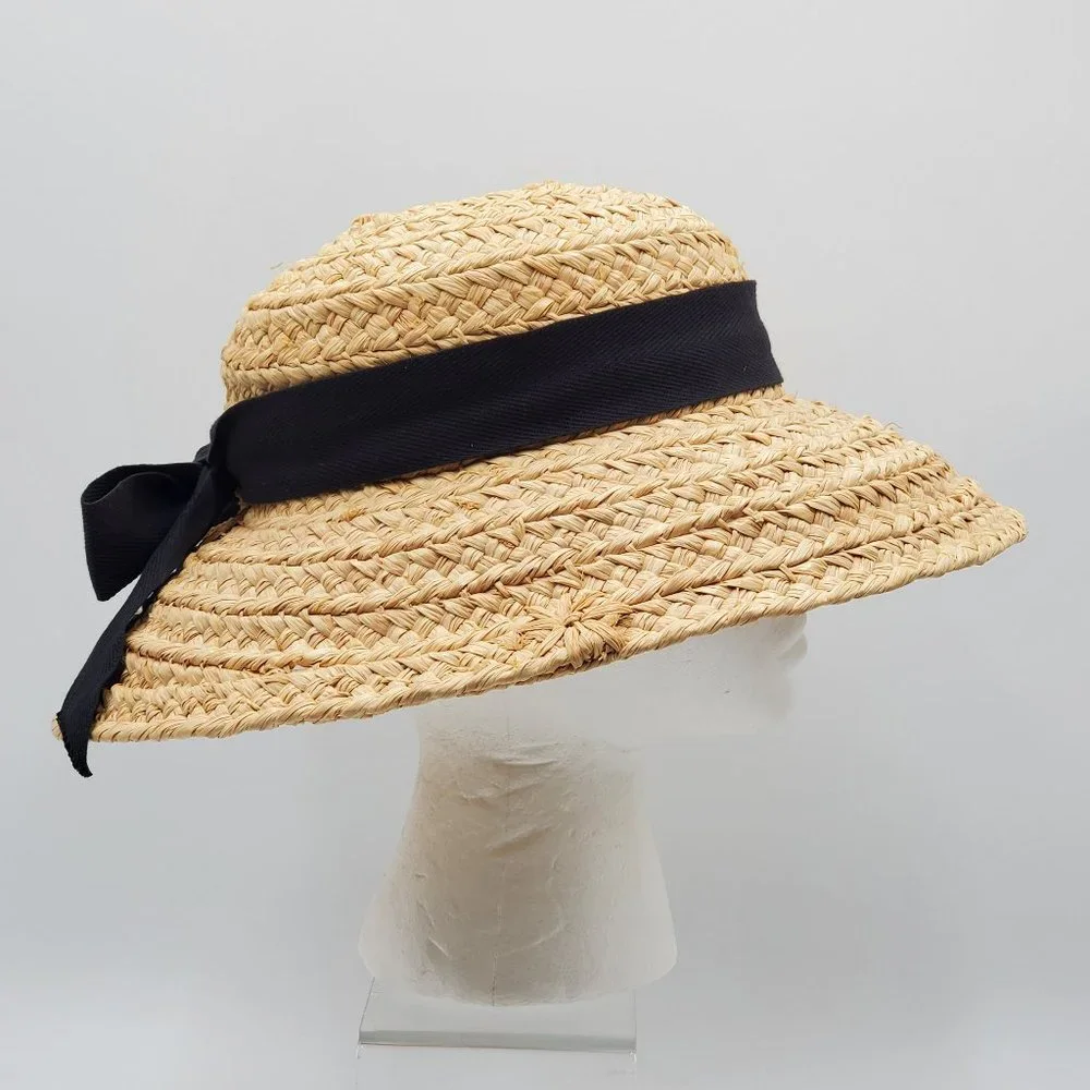 Helen Kaminski Classic 5 Raffia Woven Wide Brimmed Hat